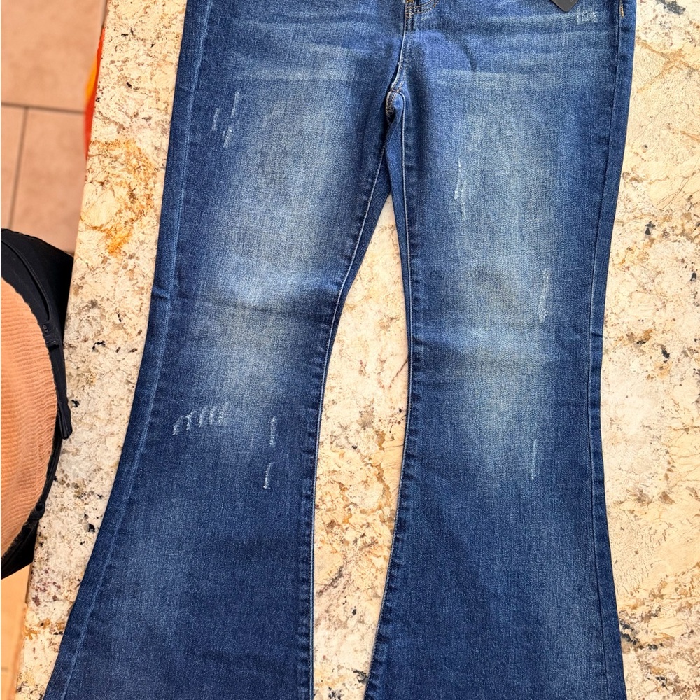 Women's Flared Blue Denim Jeans